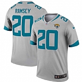Nike Jaguars 20 Jalen Ramsey Silver Inverted Legend Jersey Dzhi,baseball caps,new era cap wholesale,wholesale hats